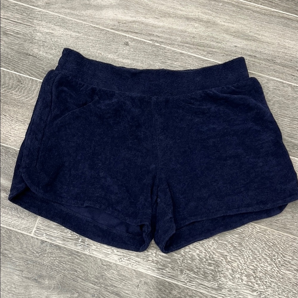 Women's Navy Terry Shorts